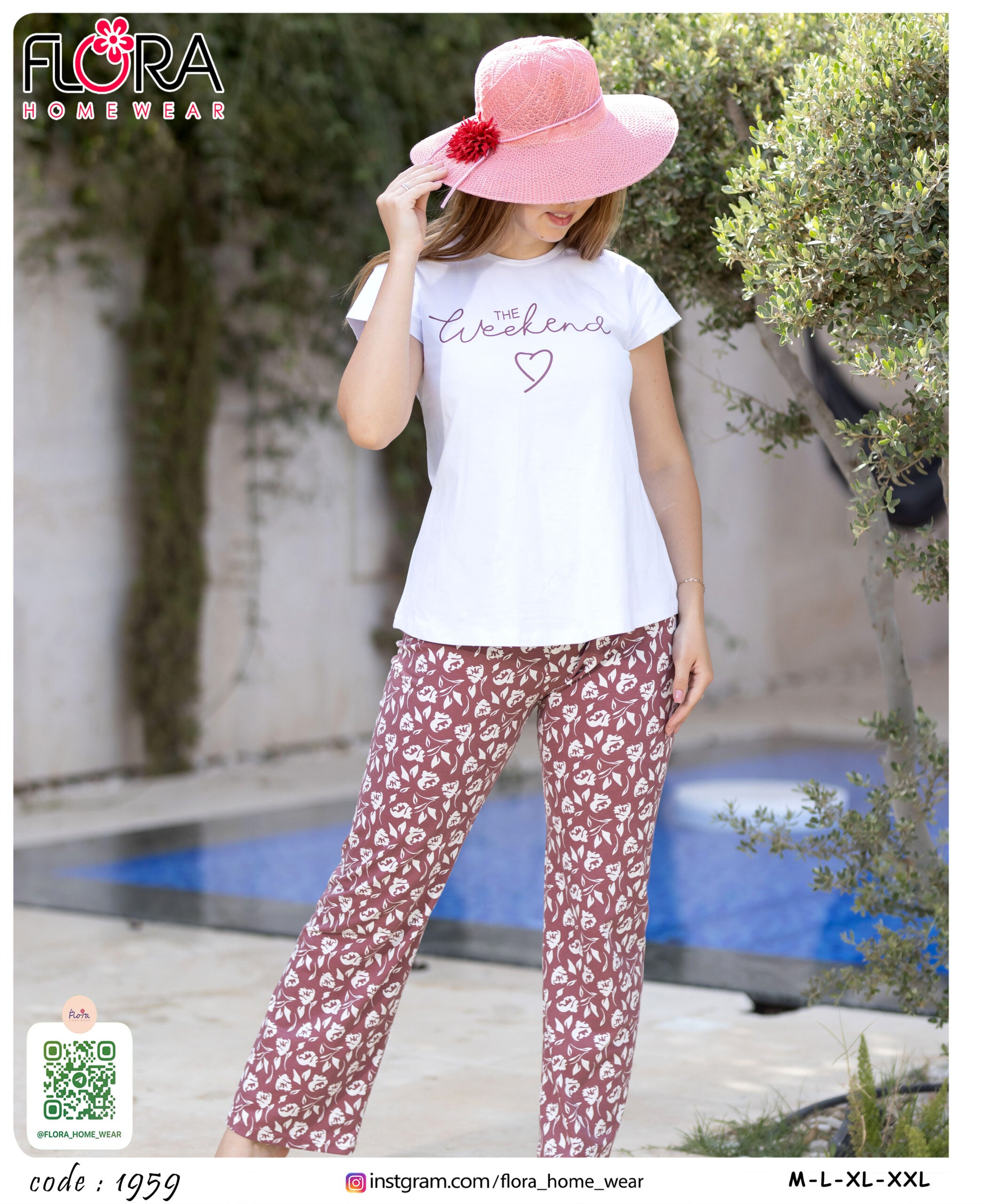 بيجامة قطعتين كود 1959